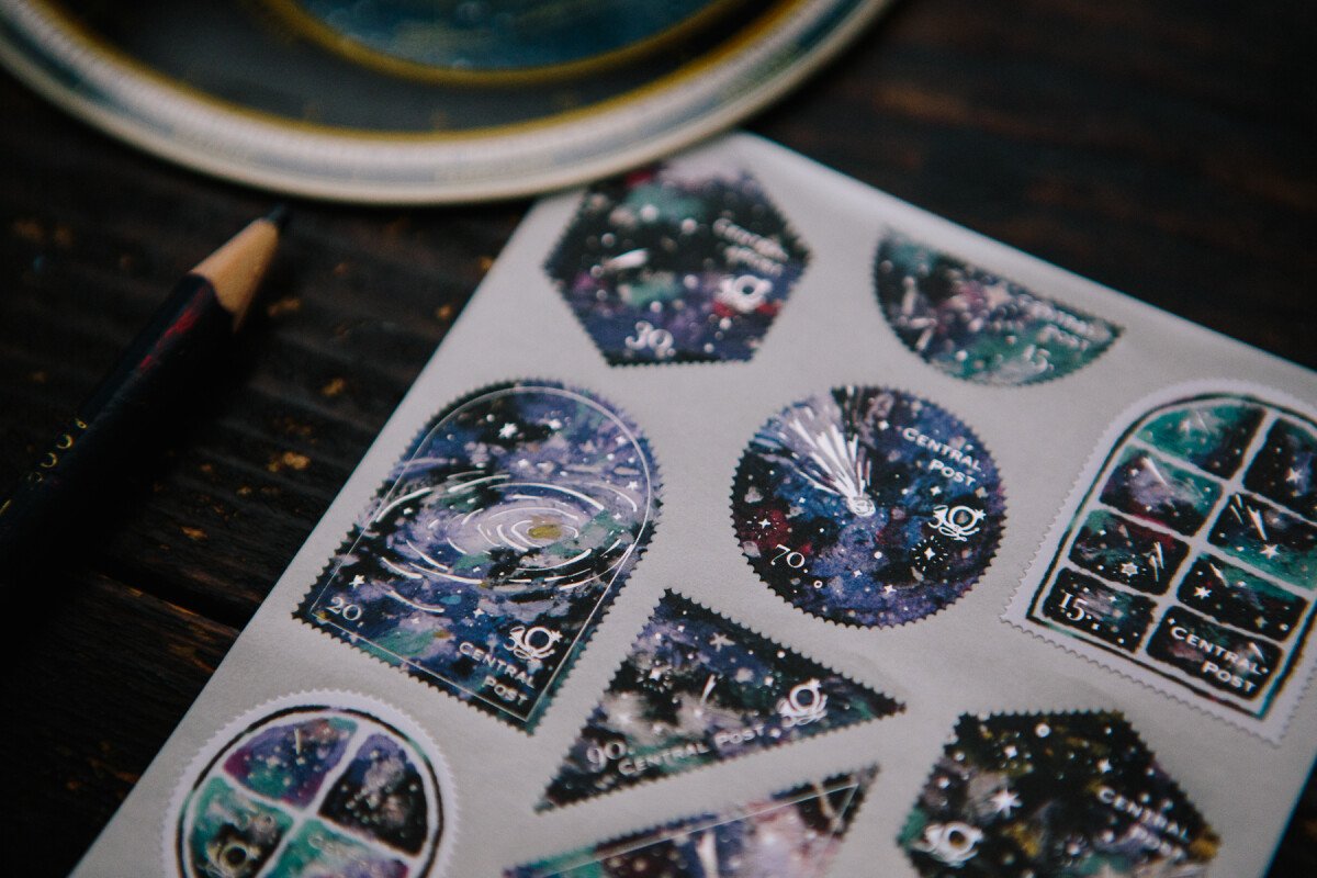 深遠星空 切手型封緘飾りシール