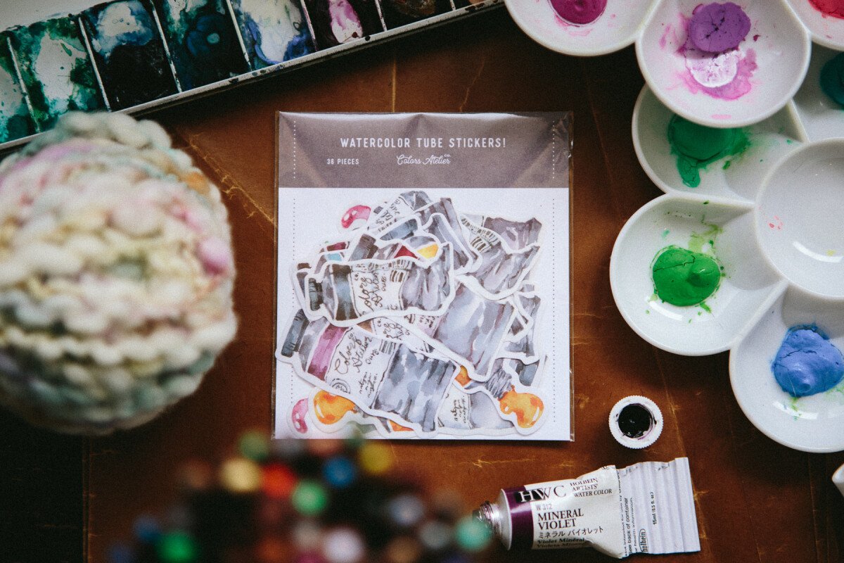Watercolor Tubes Sticker Pack