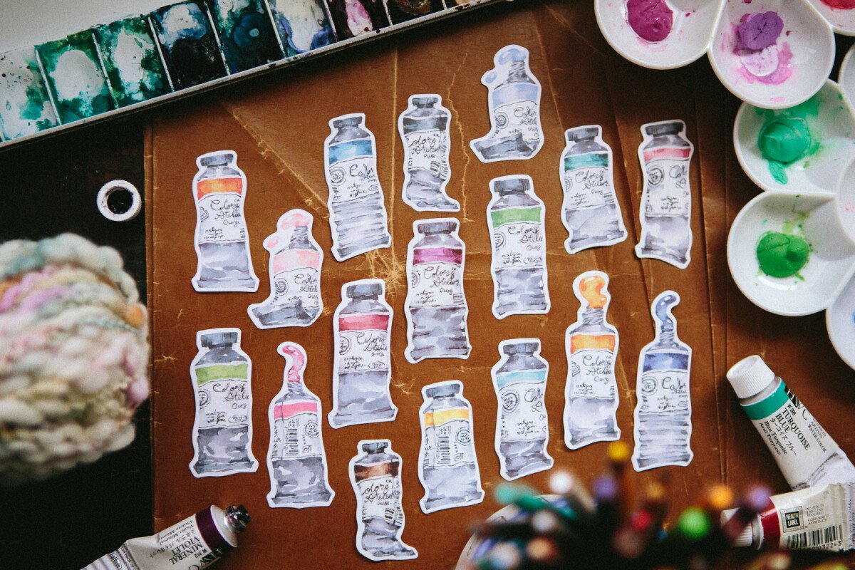 Watercolor Tubes Sticker Pack