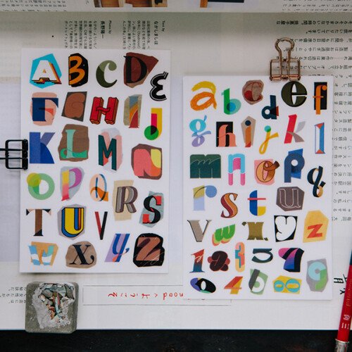 Grooving A-Z Transfer Sticker
