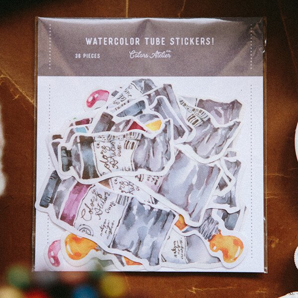 Watercolor Tubes Sticker Pack