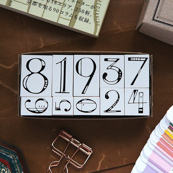 Numbers DIY Rubber Stamp Set