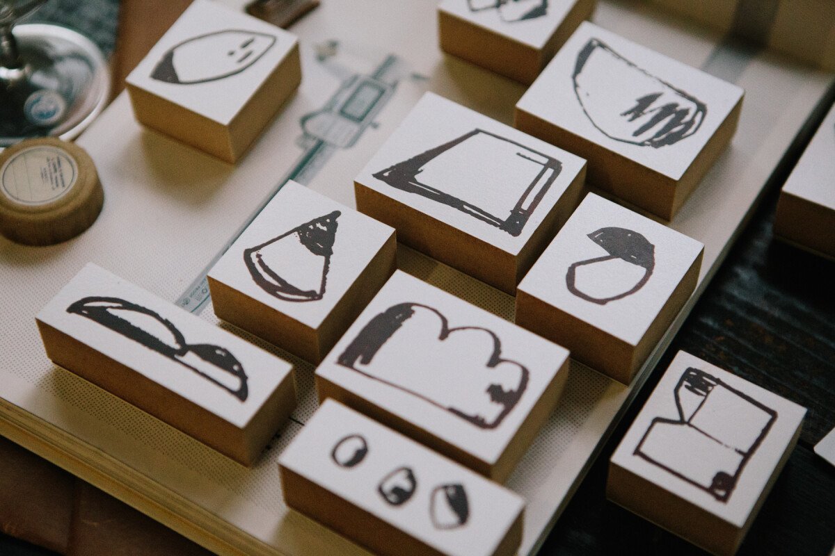Rough Shapes DIY Rubber Stamp