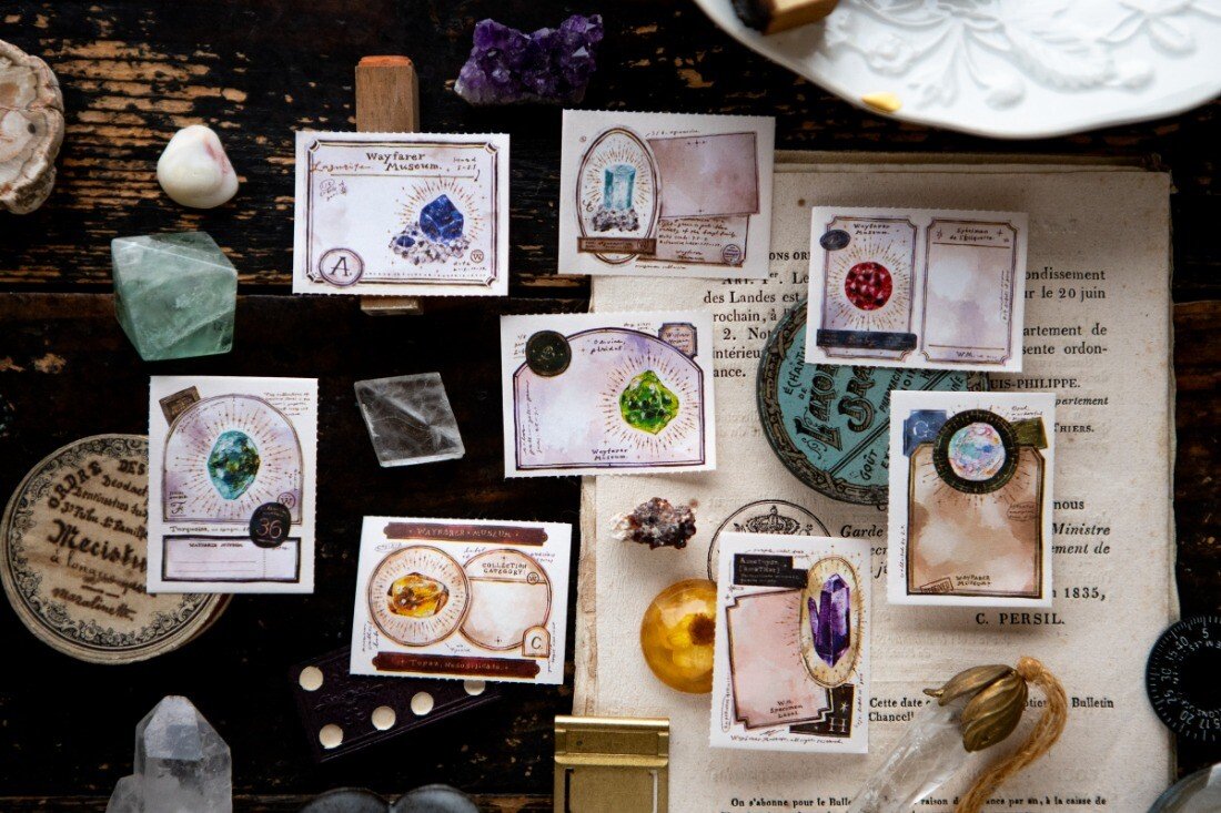 Gem Labels Sticker Memo Roll