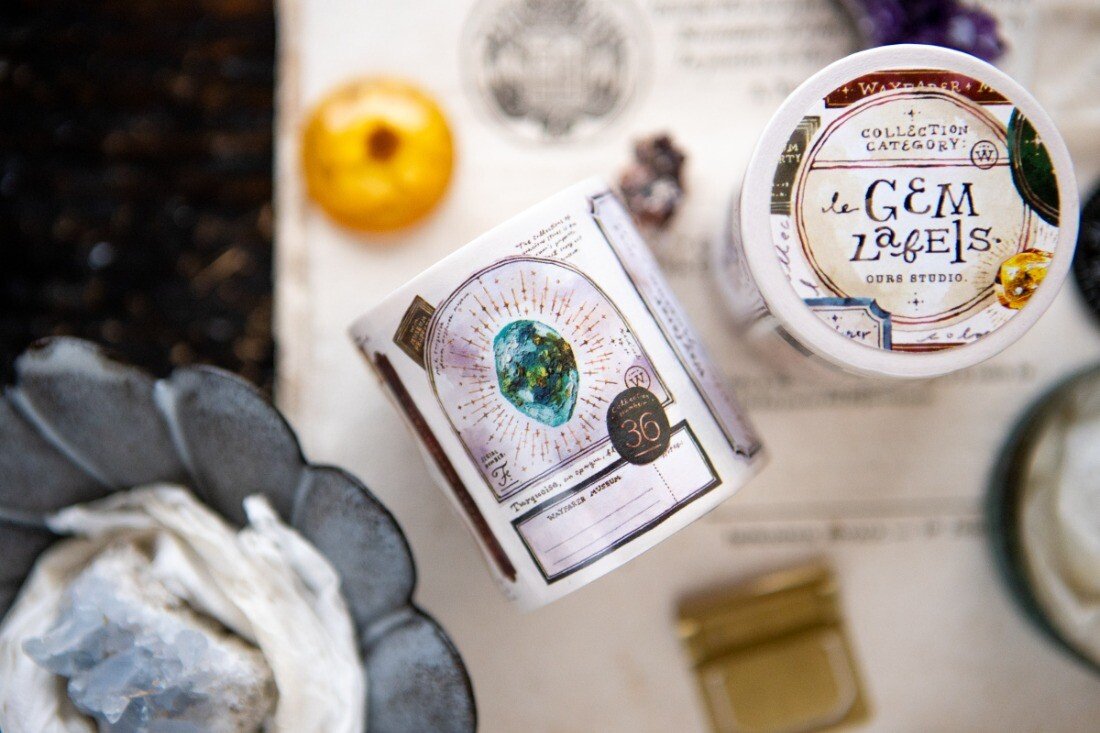 Gem Labels Sticker Memo Roll