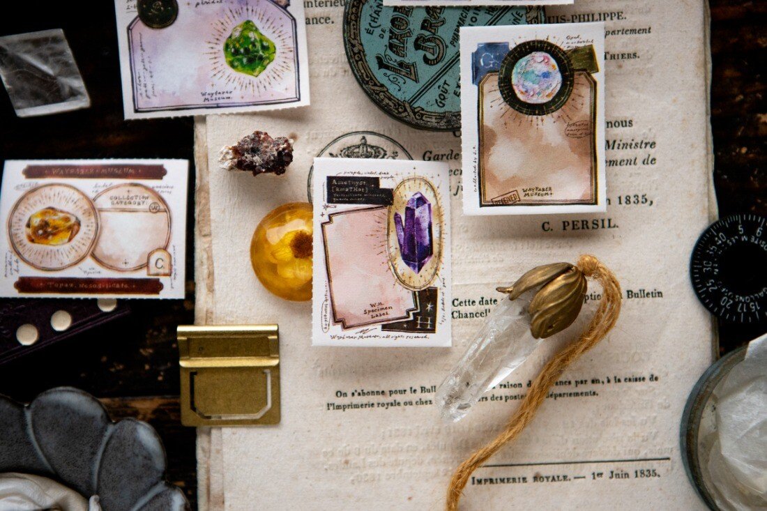 Gem Labels Sticker Memo Roll