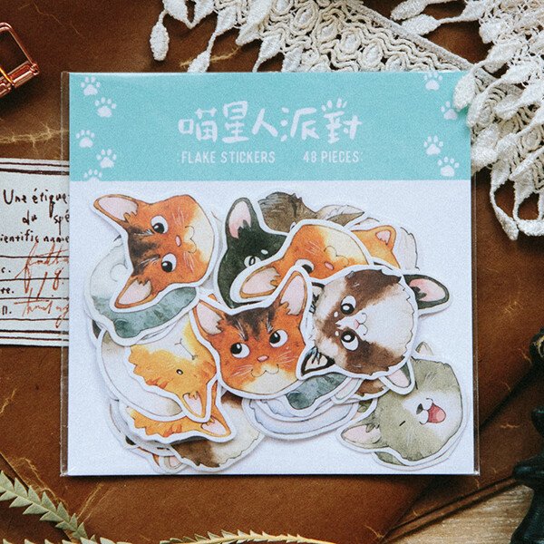 喵星人派對 貼紙包