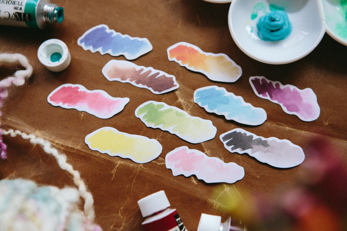 Watercolor Strokes Sticker Pack
