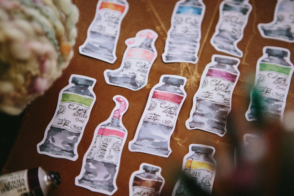 Watercolor Tubes Sticker Pack