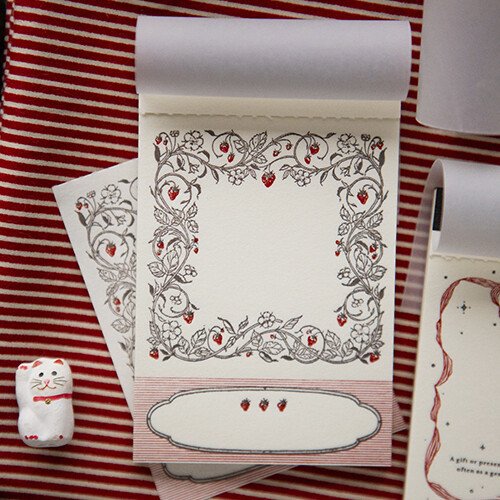 Strawberry Frame Letterpress Book