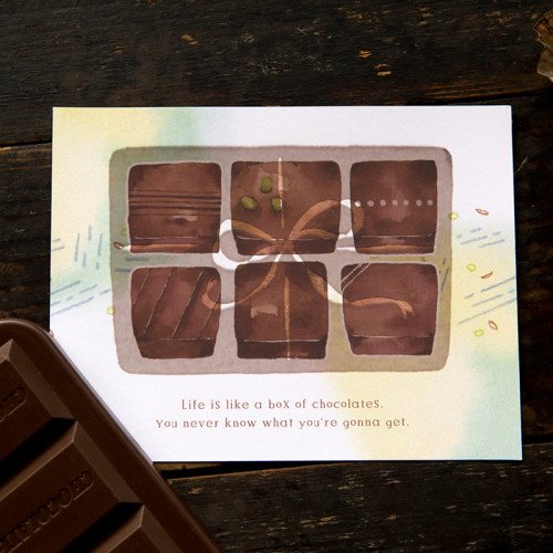 Heat-Sensitive Postcard - Chocolate