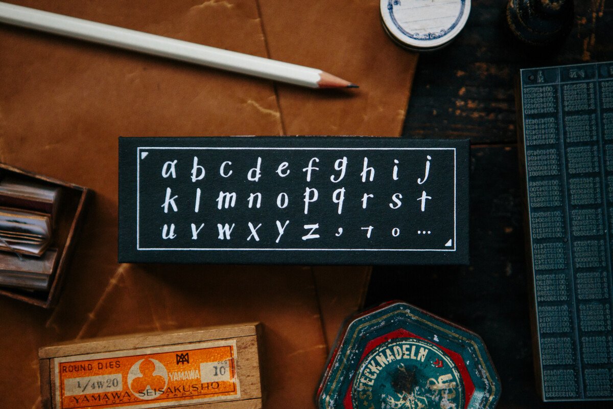 軟筆字英文章 小寫 DIY自黏印章組