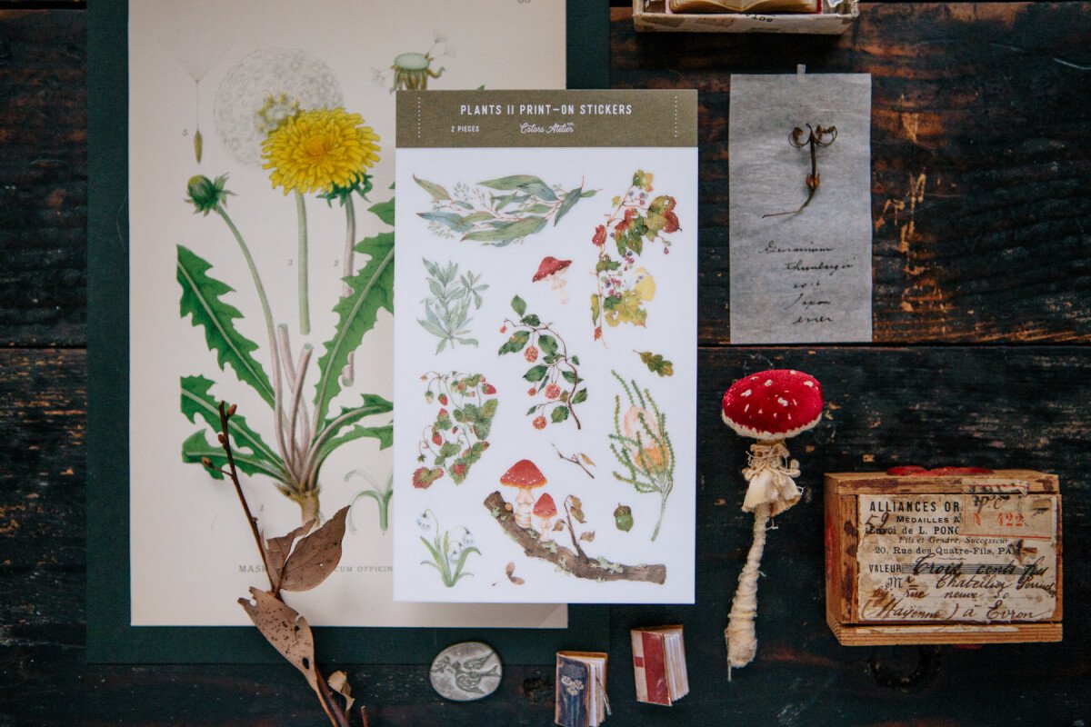 Wild Plants II print-on stickers