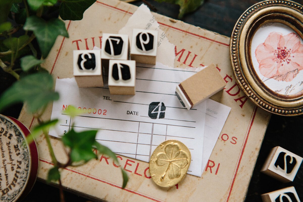 Number in Black DIY Rubber Stamp