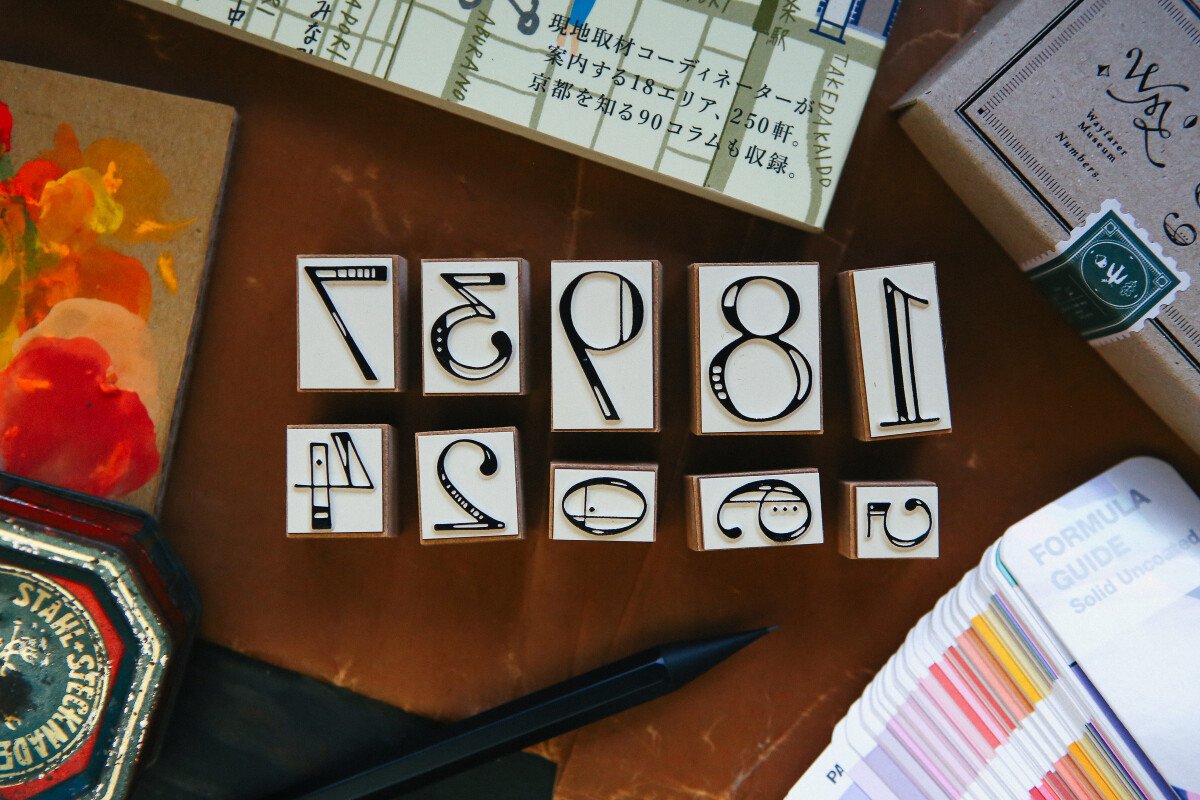 Numbers DIY Rubber Stamp Set