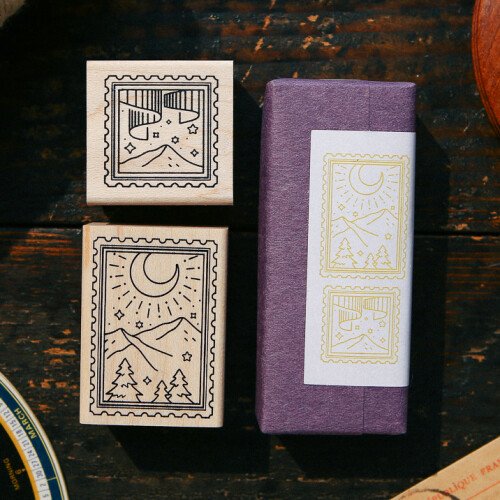 Starry Night  Rubber Stamp Set