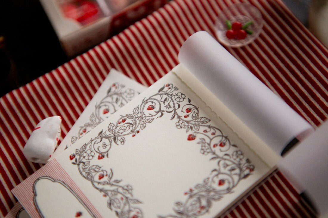 Strawberry Frame Letterpress Book
