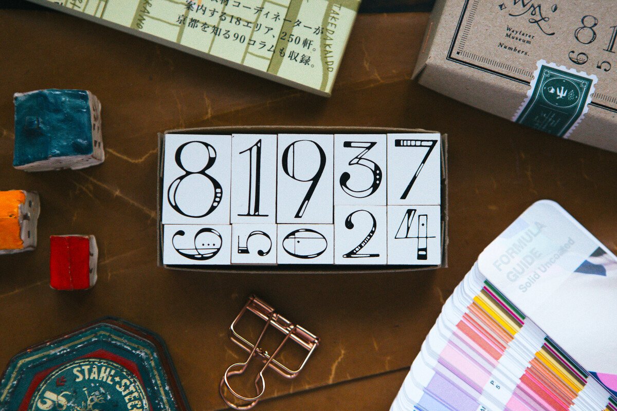 Numbers DIY Rubber Stamp Set