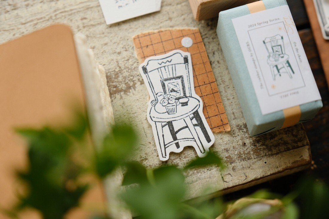 On the Chair Rubber Stamp