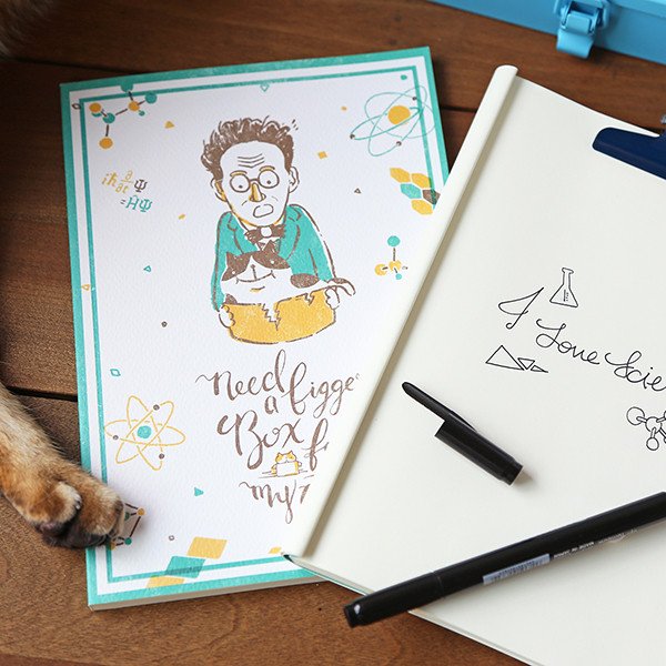 Mr. Schrödinger and His Cat Notebook