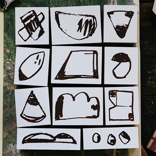 Rough Shapes DIY Rubber Stamp