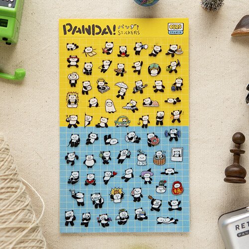 PANDA!PANDA!  透明貼紙