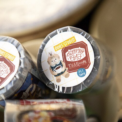 Tea Room Sleeping Cat PET Tape