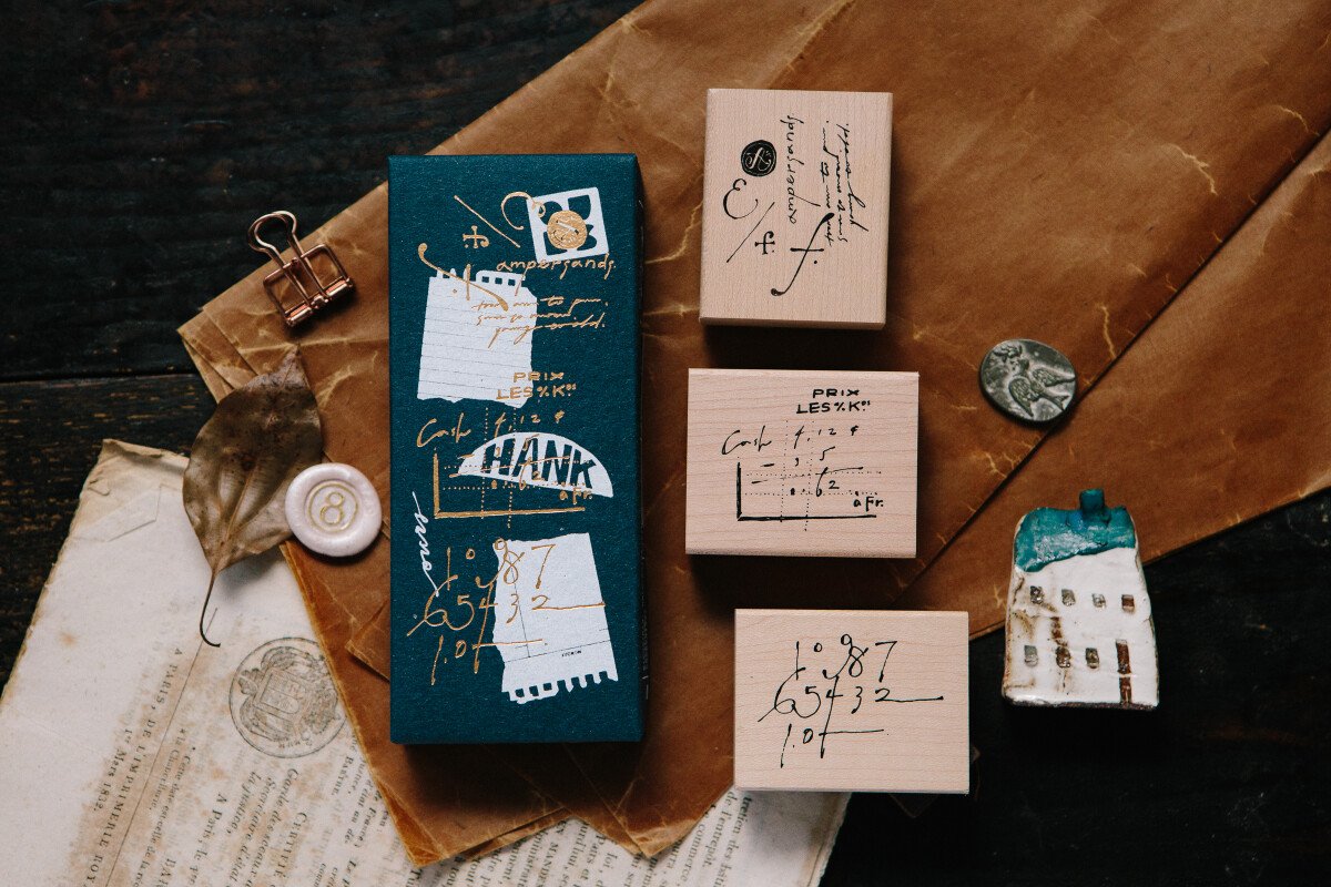Daily Cursive-B Rubber Stamp Set