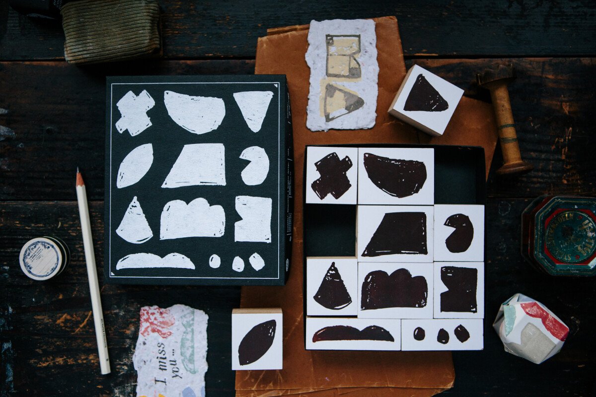 Rough Blocks DIY Rubber Stamp
