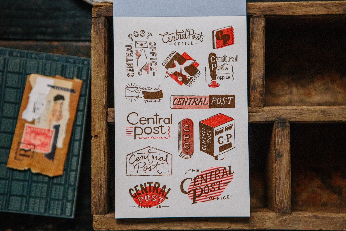 Vintage Logos RISO Scrapbooking Paper Book