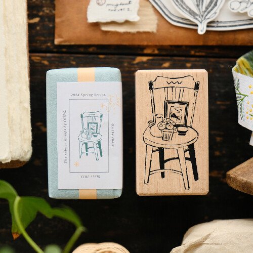 On the Chair Rubber Stamp