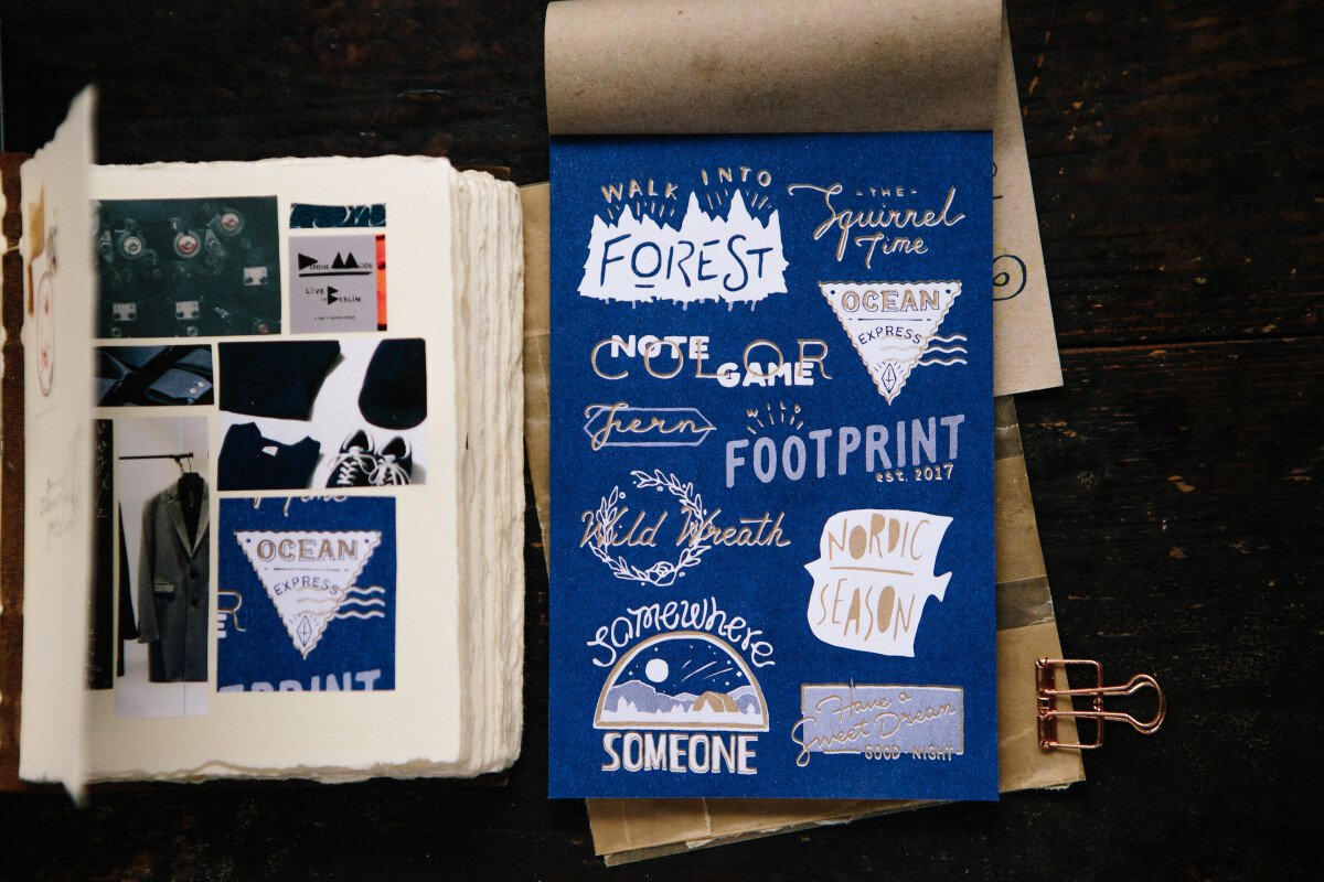 Vintage Logos RISO Scrapbooking Paper Book