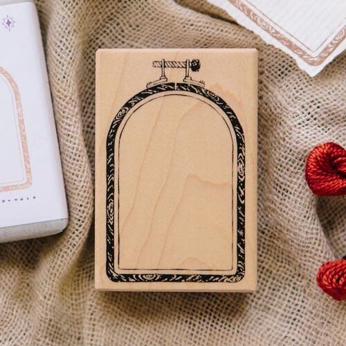 Window Embroidery Hoop Rubber Stamp