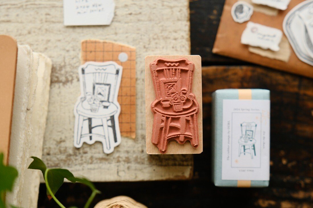 On the Chair Rubber Stamp