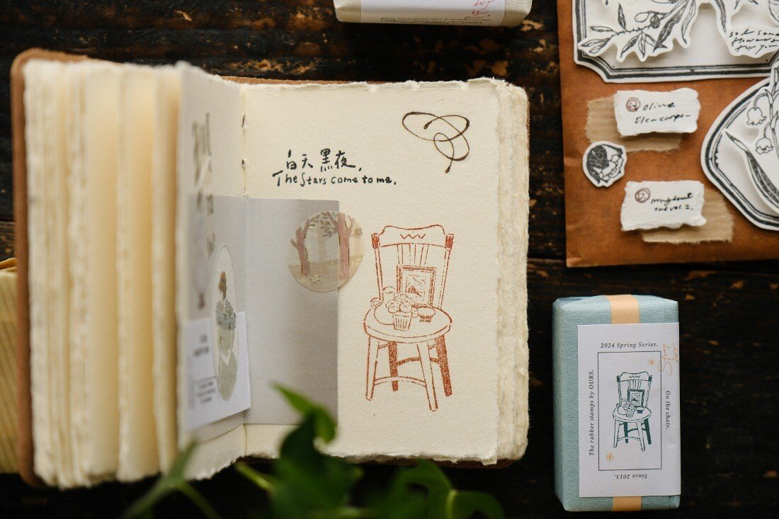 On the Chair Rubber Stamp