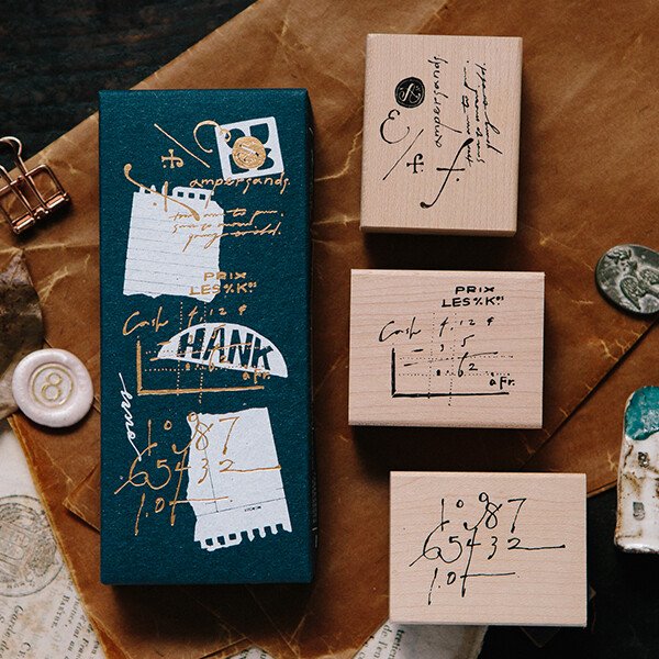 Daily Cursive-B Rubber Stamp Set