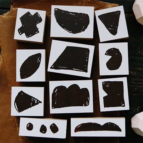 Rough Blocks DIY Rubber Stamp