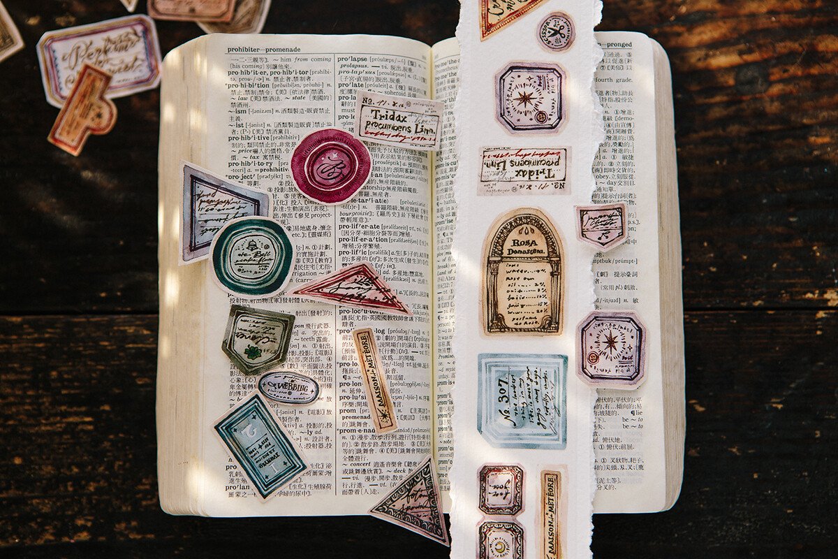 Old Labels Washi Tape