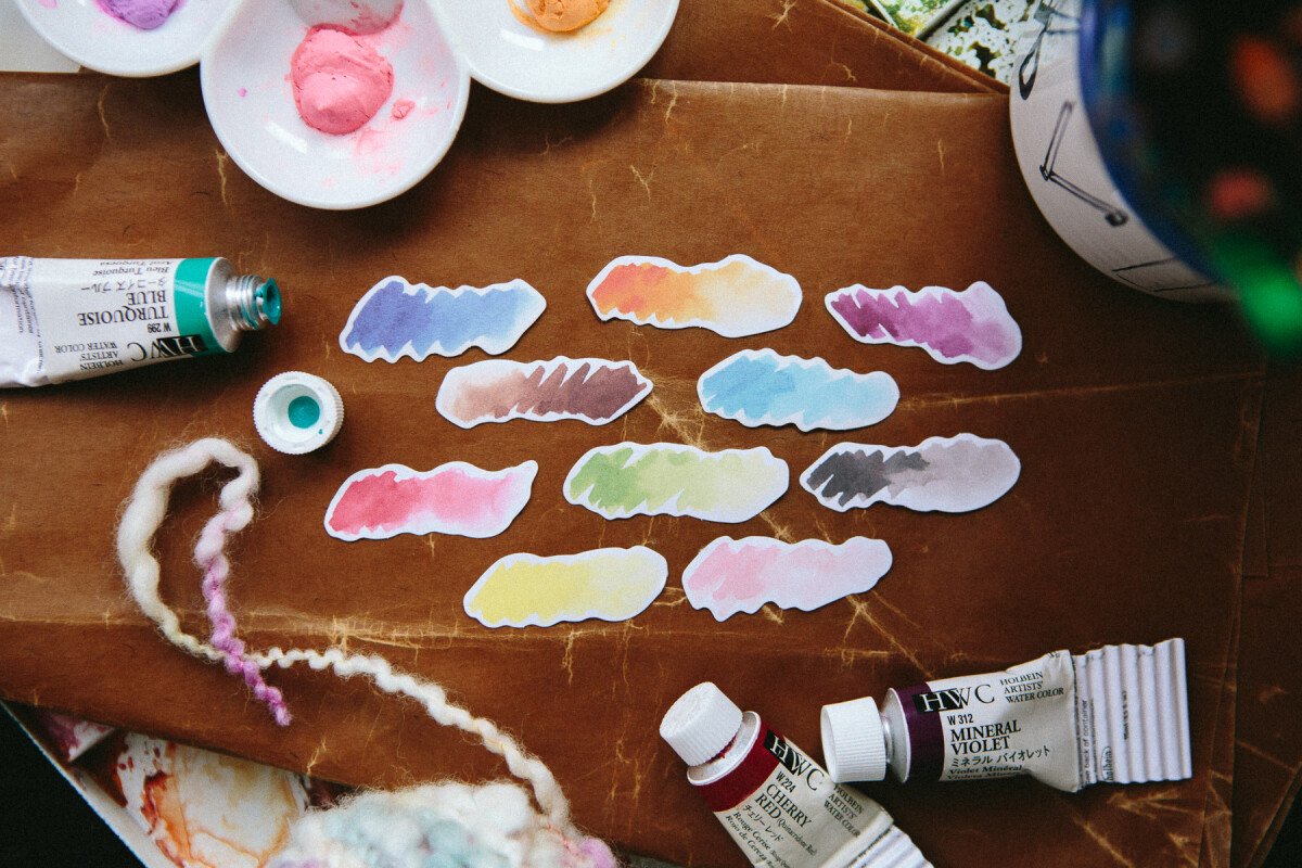 Watercolor Strokes Sticker Pack